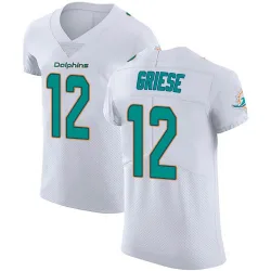 Men's Bob Griese Miami Dolphins No.12 Elite Vapor Untouchable Jersey - White