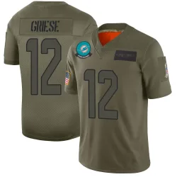 Men's Bob Griese Miami Dolphins No.12 Limited 2019 Salute to Service Jersey - Camo