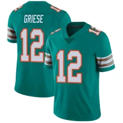 Men's Bob Griese Miami Dolphins No.12 Limited Alternate Vapor Untouchable Jersey - Aqua