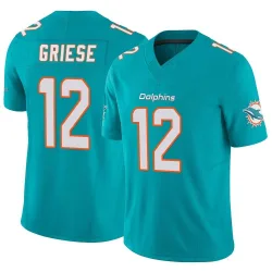 Men's Bob Griese Miami Dolphins No.12 Limited Vapor F.U.S.E. Jersey - Aqua