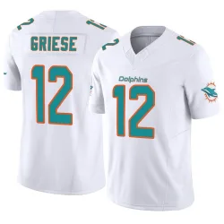 Men's Bob Griese Miami Dolphins No.12 Limited Vapor F.U.S.E. Jersey - White