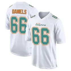 Men's Braeden Daniels Miami Dolphins No.66 Game Fashion Jersey - White