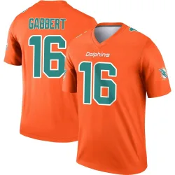 Men's Brett Gabbert Miami Dolphins No.16 Legend Inverted Jersey - Orange