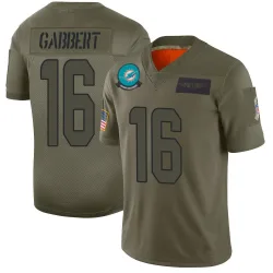 Men's Brett Gabbert Miami Dolphins No.16 Limited 2019 Salute to Service Jersey - Camo