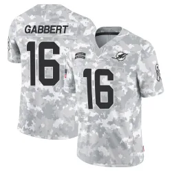 Men's Brett Gabbert Miami Dolphins No.16 Limited 2024 Salute to Service Jersey - Arctic Camo