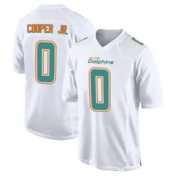Men's Bump Cooper Jr. Miami Dolphins No.0 Game Fashion Jersey - White