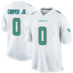 Men's Bump Cooper Jr. Miami Dolphins No.0 Game Jersey - White