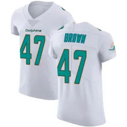 Men's Cam Brown Miami Dolphins No.47 Elite Vapor Untouchable Jersey - White