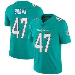 Men's Cam Brown Miami Dolphins No.47 Limited Team Color Vapor Untouchable Jersey - Aqua