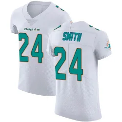 Men's Cam Smith Miami Dolphins No.24 Elite Vapor Untouchable Jersey - White