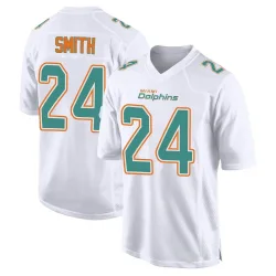 Men's Cam Smith Miami Dolphins No.24 Game Fashion Jersey - White
