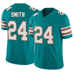 Men's Cam Smith Miami Dolphins No.24 Limited Alternate Vapor F.U.S.E. Jersey - Aqua