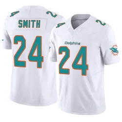Men's Cam Smith Miami Dolphins No.24 Limited Vapor F.U.S.E. Jersey - White