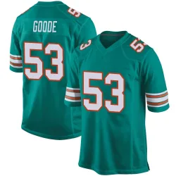 Men's Cameron Goode Miami Dolphins No.53 Game Alternate Jersey - Aqua