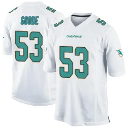 Men's Cameron Goode Miami Dolphins No.53 Game Jersey - White