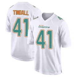 Men's Channing Tindall Miami Dolphins No.41 Game Fashion Jersey - White