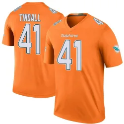 Men's Channing Tindall Miami Dolphins No.41 Legend Color Rush Jersey - Orange