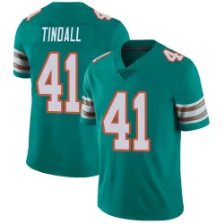 Men's Channing Tindall Miami Dolphins No.41 Limited Alternate Vapor Untouchable Jersey - Aqua