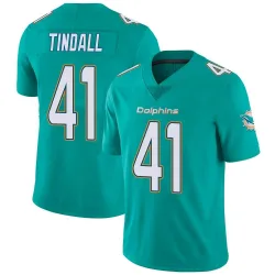 Men's Channing Tindall Miami Dolphins No.41 Limited Team Color Vapor Untouchable Jersey - Aqua