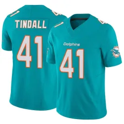Men's Channing Tindall Miami Dolphins No.41 Limited Vapor F.U.S.E. Jersey - Aqua
