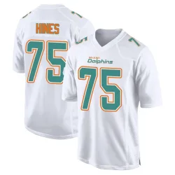 Men's Chasen Hines Miami Dolphins No.75 Game Fashion Jersey - White