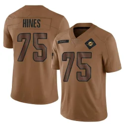 Men's Chasen Hines Miami Dolphins No.75 Limited 2023 Salute To Service Jersey - Brown