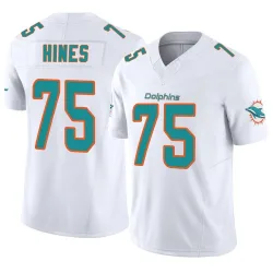 Men's Chasen Hines Miami Dolphins No.75 Limited Vapor F.U.S.E. Jersey - White