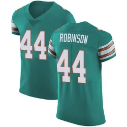 Men's Chop Robinson Miami Dolphins No.44 Elite Aqua Alternate Vapor Untouchable Jersey - Green