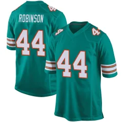 Men's Chop Robinson Miami Dolphins No.44 Game Alternate Jersey - Aqua