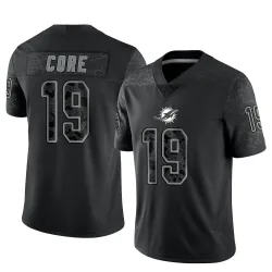 Men's Cody Core Miami Dolphins No.19 Limited Reflective Jersey - Black