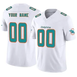 Men's Custom Miami Dolphins No.00 Limited Vapor F.U.S.E. Jersey - White