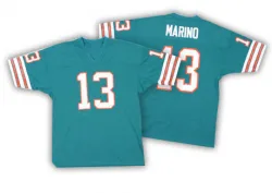 Men's Dan Marino Miami Dolphins No.13 Authentic Aqua Team Color Throwback Jersey - Green