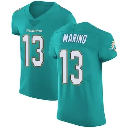 Men's Dan Marino Miami Dolphins No.13 Elite Aqua Team Color Vapor Untouchable Jersey - Green