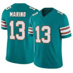 Men's Dan Marino Miami Dolphins No.13 Limited Alternate Vapor F.U.S.E. Jersey - Aqua