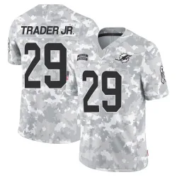 Men's Dante Trader Jr. Miami Dolphins No.29 Limited 2024 Salute to Service Jersey - Arctic Camo