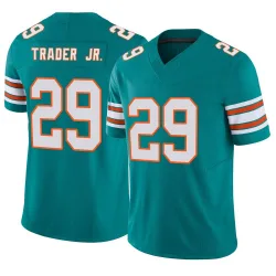Men's Dante Trader Jr. Miami Dolphins No.29 Limited Alternate Vapor F.U.S.E. Jersey - Aqua