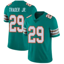 Men's Dante Trader Jr. Miami Dolphins No.29 Limited Alternate Vapor Untouchable Jersey - Aqua