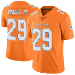 Men's Dante Trader Jr. Miami Dolphins No.29 Limited Color Rush Jersey - Orange