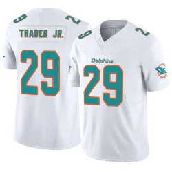 Men's Dante Trader Jr. Miami Dolphins No.29 Limited Vapor F.U.S.E. Jersey - White