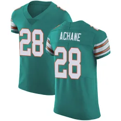 Men's De'Von Achane Miami Dolphins No.28 Elite Aqua Alternate Vapor Untouchable Jersey - Green