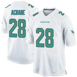Men's De'Von Achane Miami Dolphins No.28 Game Jersey - White