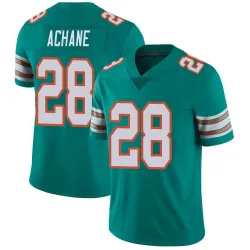 Men's De'Von Achane Miami Dolphins No.28 Limited Alternate Vapor Untouchable Jersey - Aqua