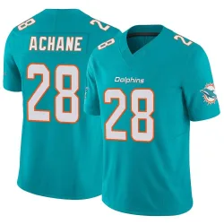 Men's De'Von Achane Miami Dolphins No.28 Limited Vapor F.U.S.E. Jersey - Aqua