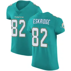 Men's Dee Eskridge Miami Dolphins No.82 Elite Aqua Team Color Vapor Untouchable Jersey - Green