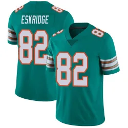Men's Dee Eskridge Miami Dolphins No.82 Limited Alternate Vapor Untouchable Jersey - Aqua