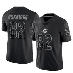 Men's Dee Eskridge Miami Dolphins No.82 Limited Reflective Jersey - Black