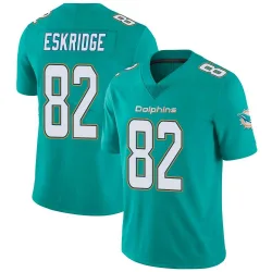 Men's Dee Eskridge Miami Dolphins No.82 Limited Team Color Vapor Untouchable Jersey - Aqua