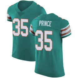 Men's Deneric Prince Miami Dolphins No.35 Elite Aqua Alternate Vapor Untouchable Jersey - Green