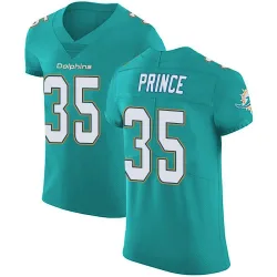 Men's Deneric Prince Miami Dolphins No.35 Elite Aqua Team Color Vapor Untouchable Jersey - Green