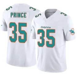 Men's Deneric Prince Miami Dolphins No.35 Limited Vapor F.U.S.E. Jersey - White